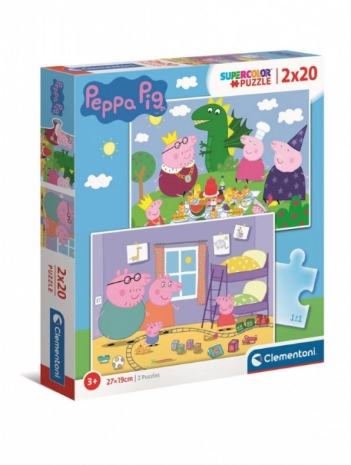 Clementoni Puzzle Peppa Malac 2x20 darab