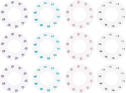 180 kristály különböző formákban és színekben