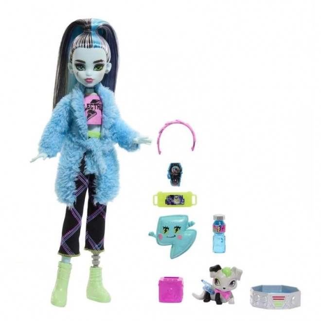 Monster High pizsama parti Frankie Stein baba