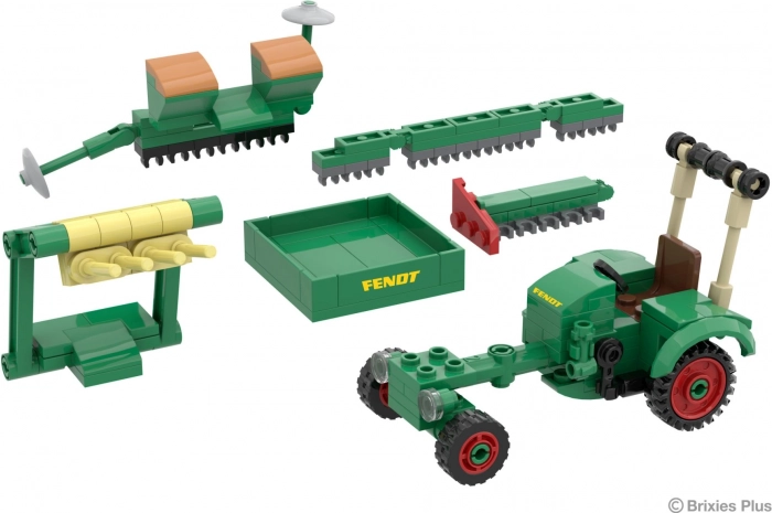 Brixies Plus - Historikus traktor Fendt GT tartozékokkal 1:32