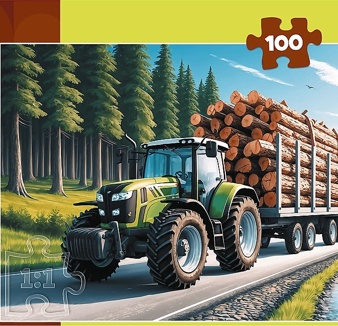 Puzzle Erdei traktor 100 darab