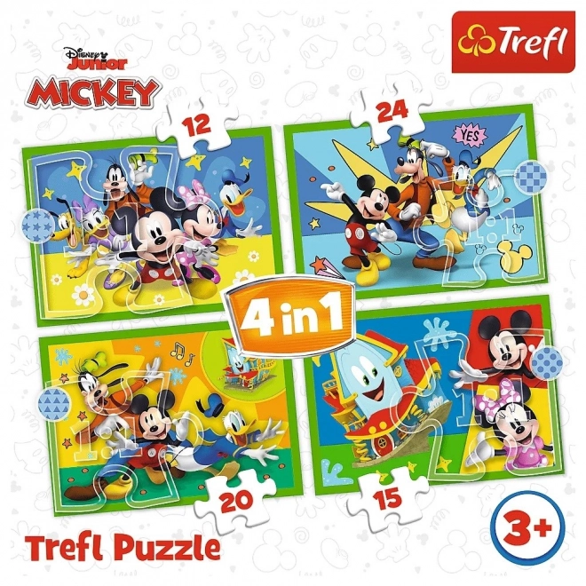 Trefl mickey egér klubja puzzle barátokkal 4 az 1-ben