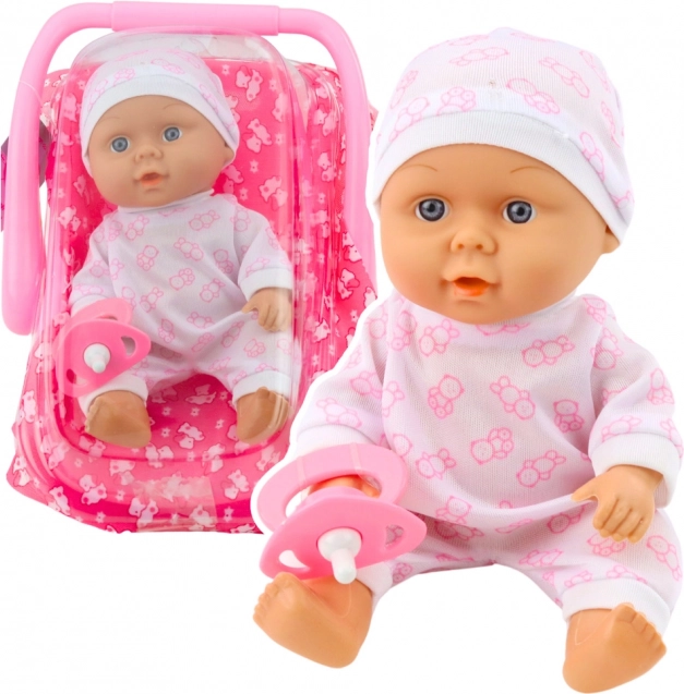 Bábu Baba Hordozóval Pizsama Sapi Cumidugó Rózsaszín