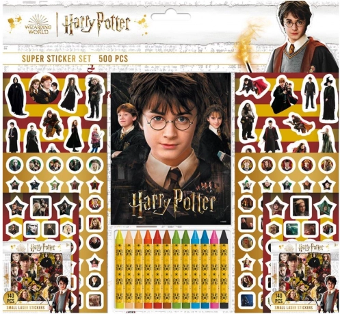 HARRY POTTER matricaszett jegyzettömbbel és zsírkrétákkal