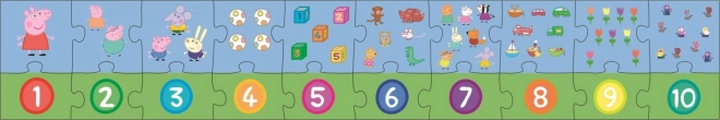 Peppa malac oktató puzzle: számok