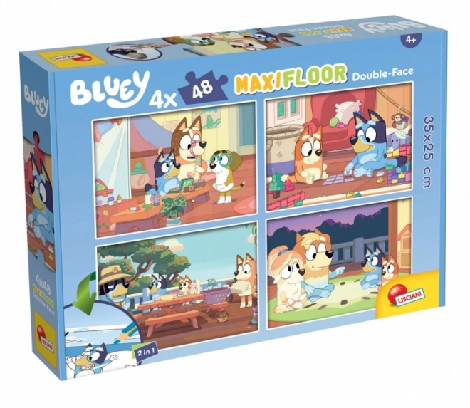 Bluey maxi padló puzzle 4 x 48 darab