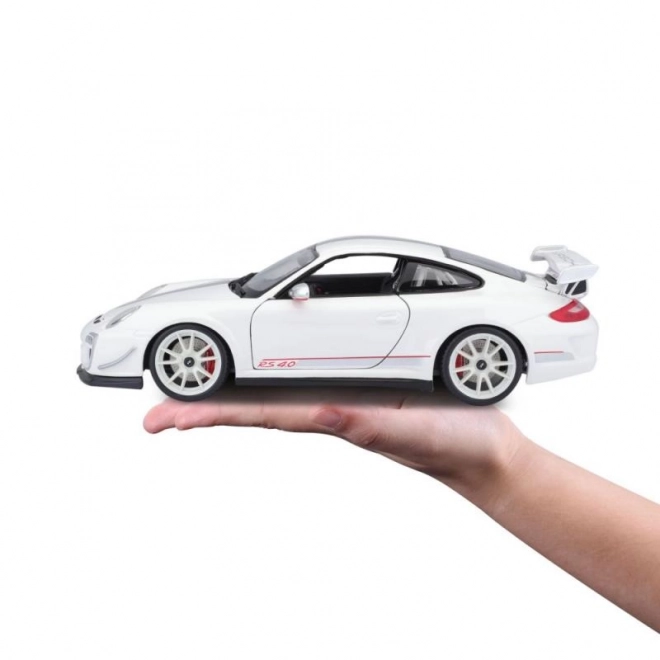 Fehér Porsche 911 GT3 RS kisautó 1:18 méretarányban