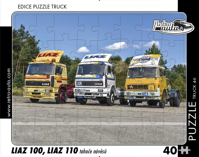 Retro autó puzzle LIAZ kamion