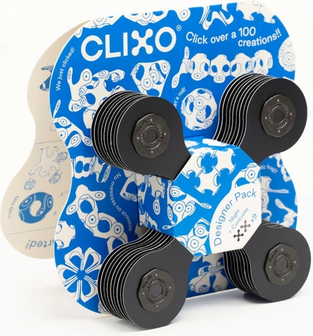 Clixo mágneses építőjáték fekete