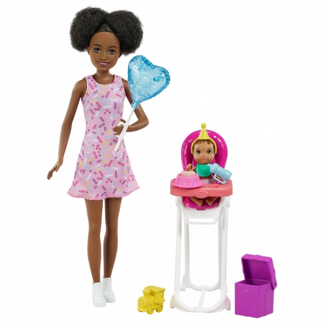 barbie skipper bébiszitterek - etetőszék mini szülinap