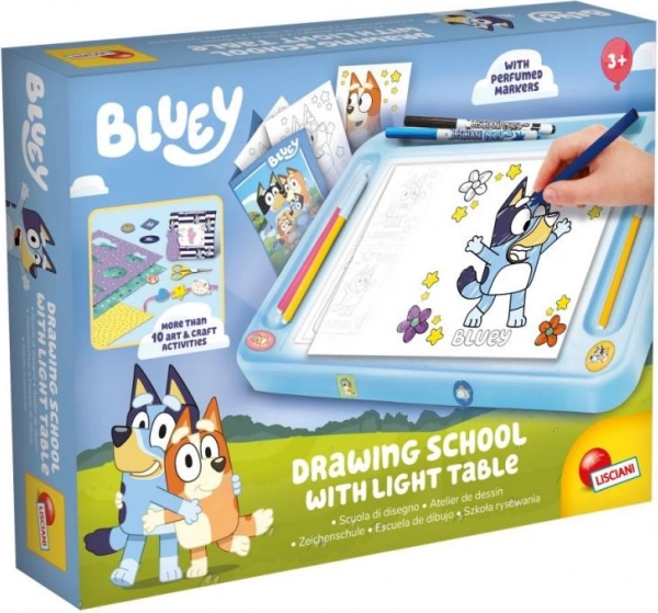 BLUEY világítós rajzasztal A4 sablonokkal