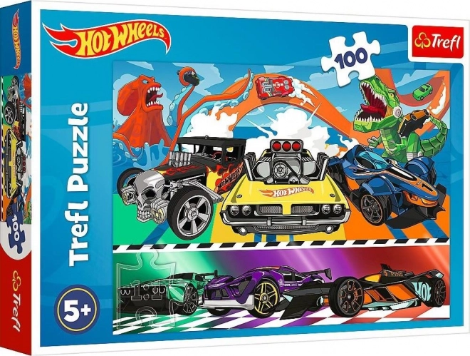 Hot Wheels száguldó autók 100 darabos puzzle