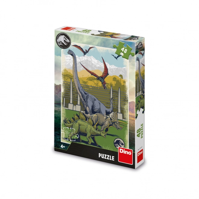 Dino puzzle Jura világ 48 darabos