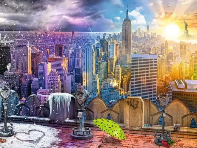 Ravensburger puzzle - New York nyáron és télen