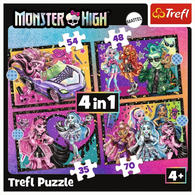 Monster High: Elektrizáló Nap 4 az 1-ben Puzzle