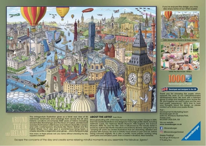 Ravensburger puzzle - Egyesült Királyság és Írország körül 1000 darabos