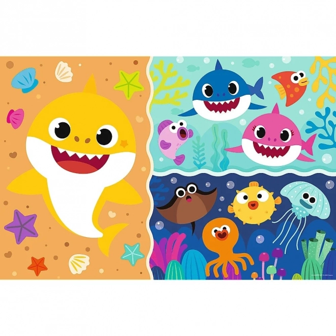 Baby Shark óriás kétoldalas puzzle kifestő