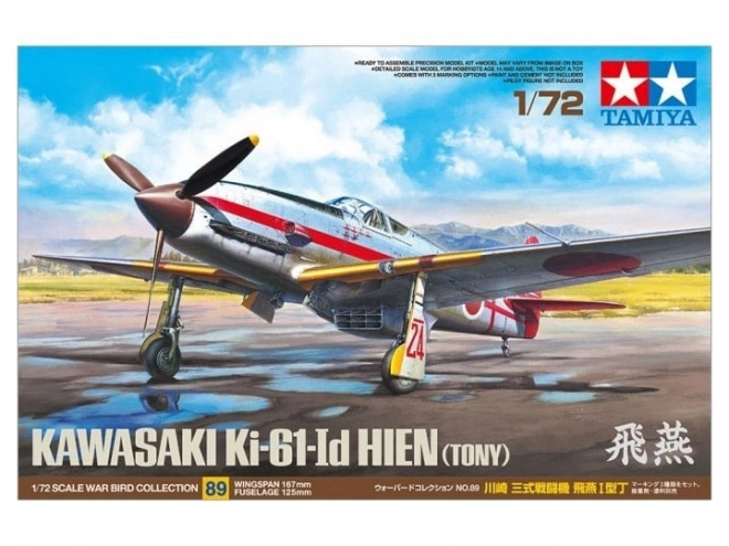 Kawasaki Ki-61 Id Hien Tony műanyag repülőgép modell