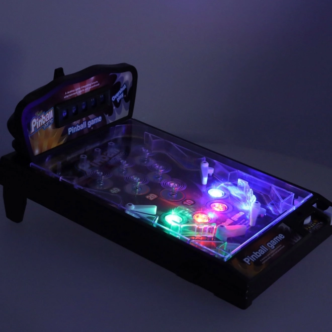 Pinball Flipper Fekete Játék Csodálatos Fényekkel és Hangokkal
