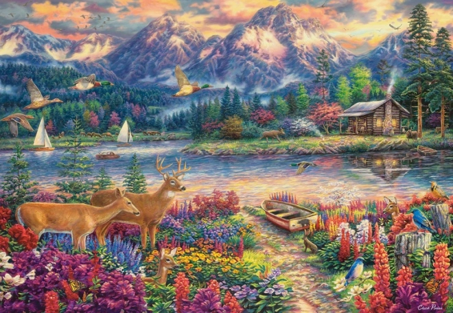 Tavaszi hegyi pompa 1500 darabos puzzle