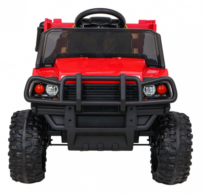 Gyerek gazdasági pick-up piros + távirányító + csomagtér + lapát + EVA + MP3 LED