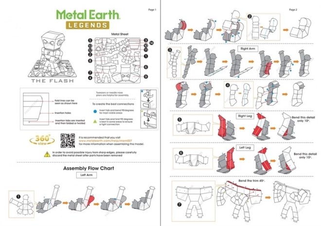 Metal Earth 3D puzzle - az Igazság Ligája: Flash figura