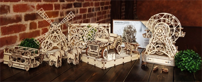 Wooden City 3D puzzle terepjáró Jeep 4x4