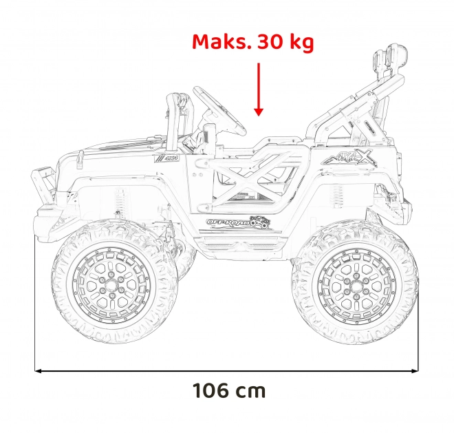 Gyermek elektromos autó OFF ROAD Speed piros