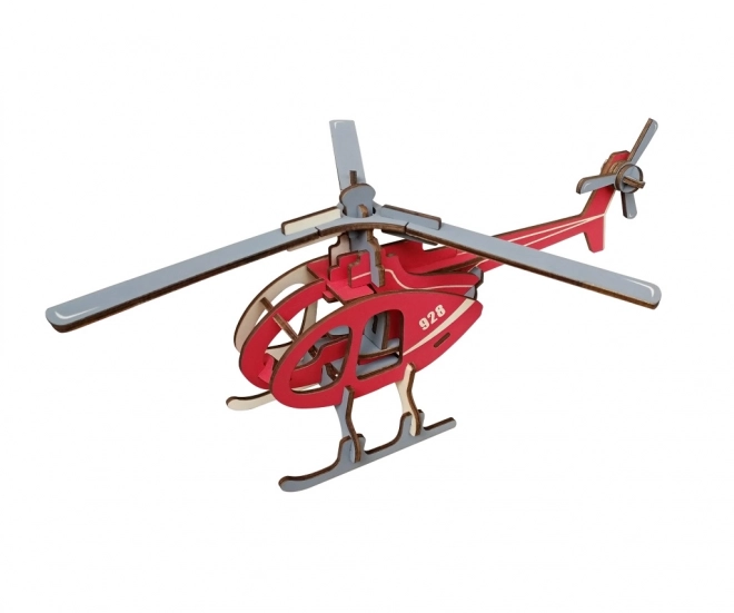 fából készült 3D helikopter puzzle