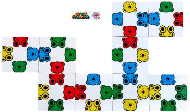 Just Jigsaws színes macik fa logikai játék