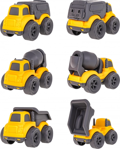 Három építőjármű mozgó elemekkel