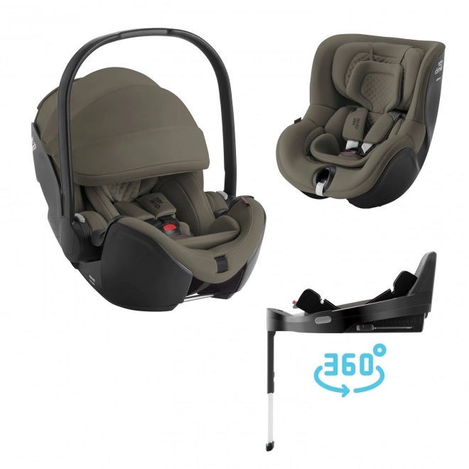 Babahordozó szett Baby-Safe Pro + Vario Base 5Z + Dualfix 5Z Lux Urban Olive