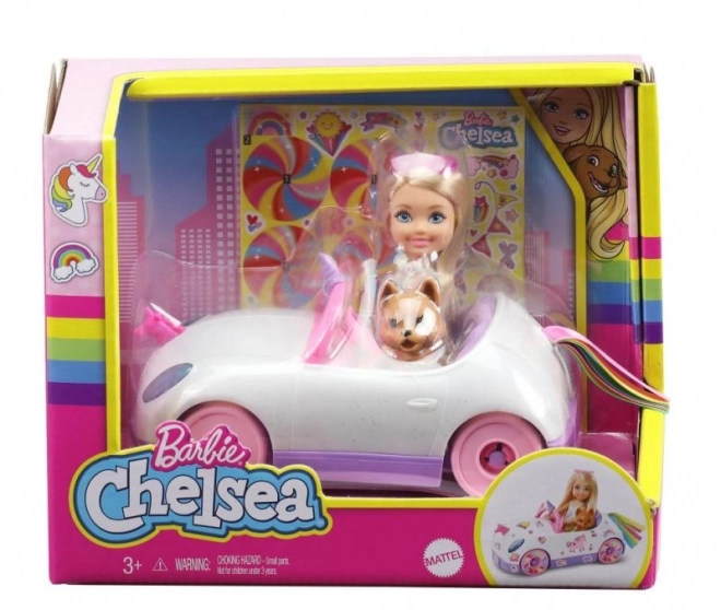 Barbie Chelsea kabrió egyszarvú díszítéssel