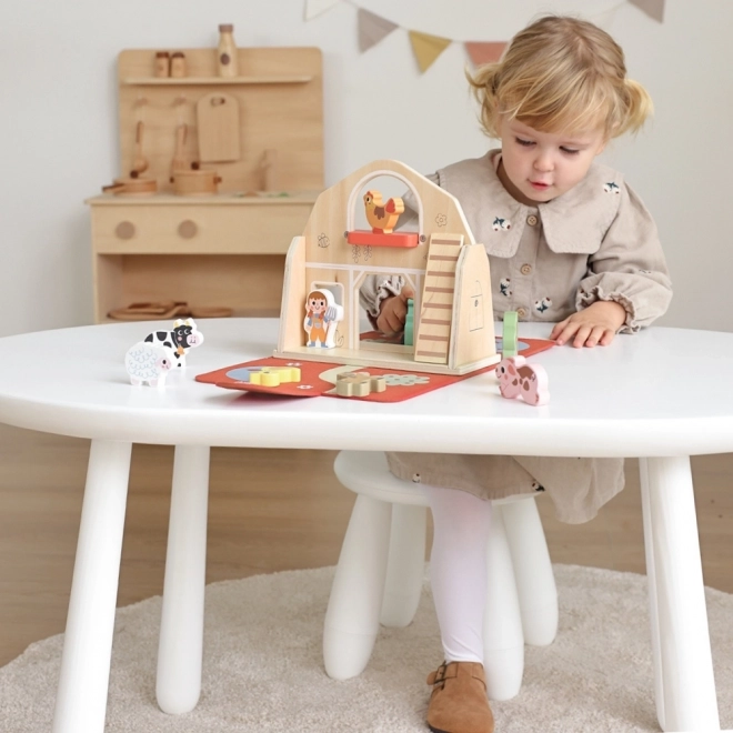 Tooky Toy Fa Összerakható Tanyája Állatfigurákkal