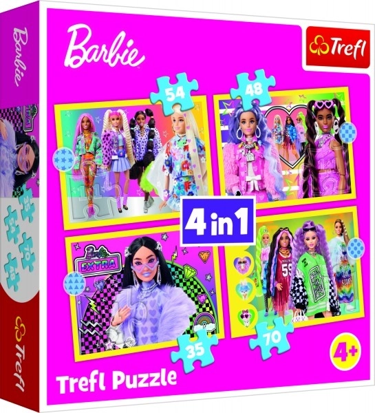 Barbie vidám világ 4 az 1-ben puzzle