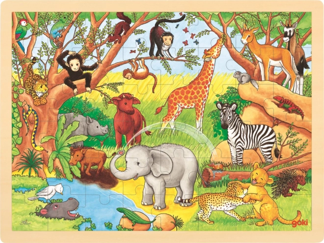 nagy fa puzzle Afrika