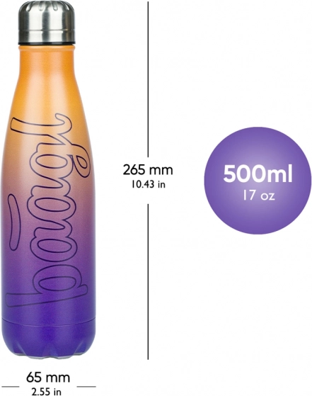 Sárga-lila termosz 500 ml