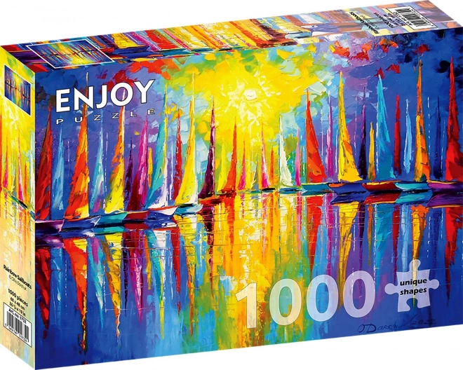 Enjoy puzzle szivárványos vitorlás 1000 darabos