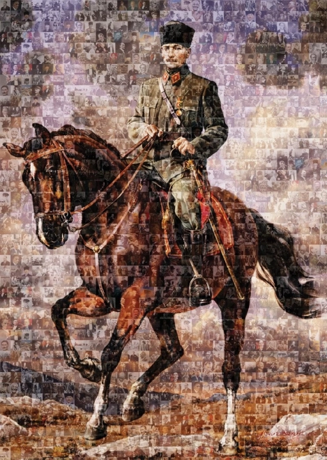 Mustafa Kemal Atatürk lóháton 1000 darabos puzzle