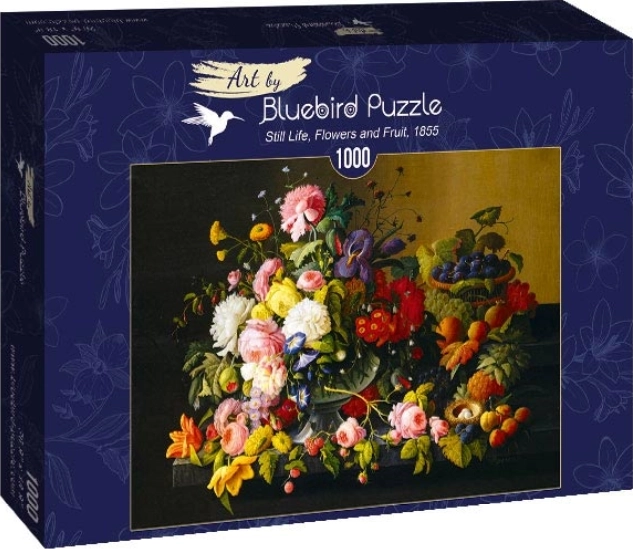 Csendélet, virágok és gyümölcsök 1000 darabos puzzle