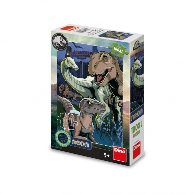 Világító Jurassic World puzzle XL 100 darabos