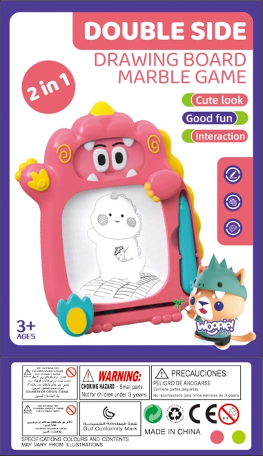 Woopie mágneses törölhető rajztábla 2 az 1-ben ügyességi játék pinball flipper zöld