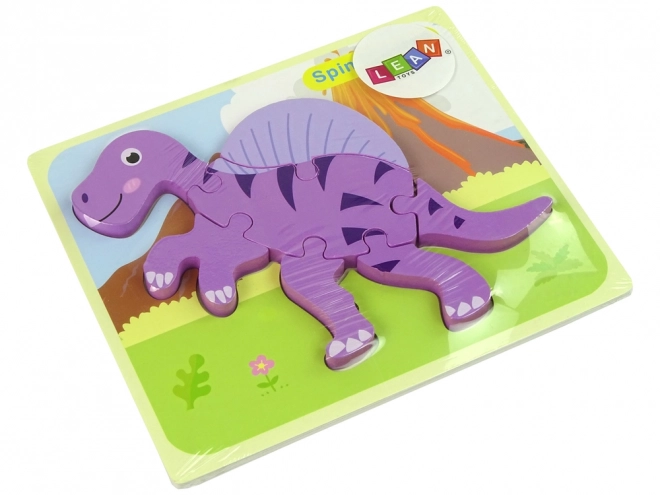 Drewniane puzzle dinoszauruszok