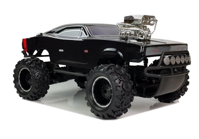 Távirányítós terepjáró autó fekete 4x4 2.4G