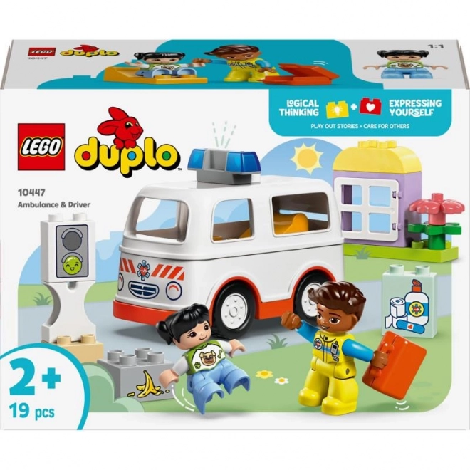 Lego Duplo város mentőautó sofőrrel