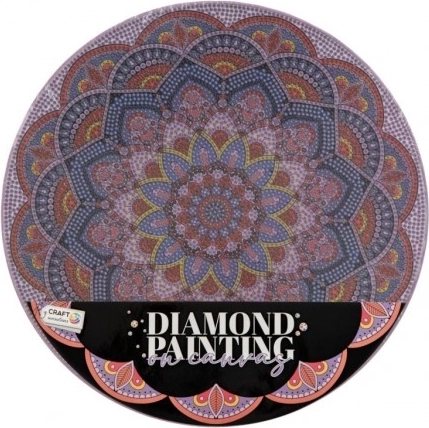 Gyémánt festés Mandala Virág lila átmérő 30 cm