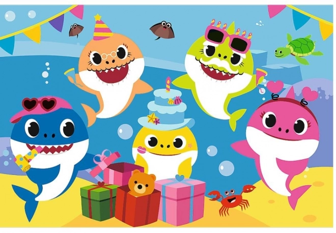 Vidám Baby Shark maxi puzzle - 24 darabos