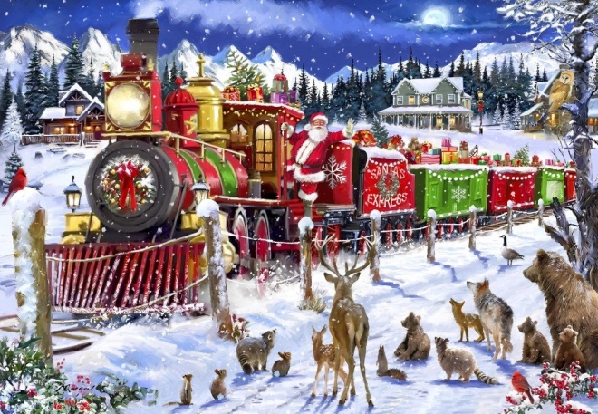 Kék madár puzzle Santa Express