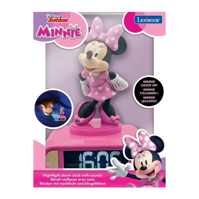 Minnie Egér ébresztőóra 3D éjjeli fénnyel