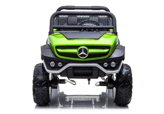 Mercedes unimog gyermek akkumulátoros autó zöld 4x4